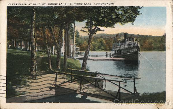 Clearwater at Bald Mt. House Landing, Third Lake Old Forge, NY Postcard