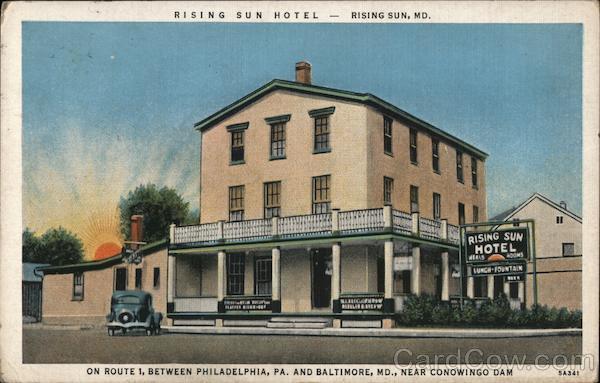 Rising Sun Hotel Maryland Postcard