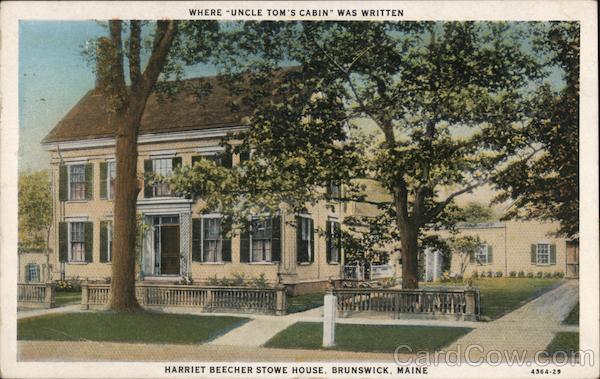 Harriet Beecher Stowe House Brunswick, ME Postcard