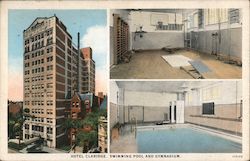 Hotel Claridge, Swimming Pool and Gymnasium Chicago, IL Postcard Postcard Postcard