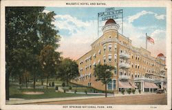 Majestic Hotel and Baths Hot Springs, AR Postcard Postcard Postcard