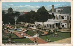 Loggia to Italian Garden and View of Marble Fountain Postcard