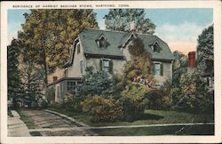 Residence of Harriet Beecher Stowe Hartford, CT Postcard Postcard Postcard