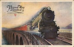 Broad Way Limited - Pennsylvania Railroad Trains, Railroad Postcard Postcard Postcard