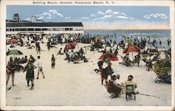 Bathing Beach, Seaside Rockaway Beach, NY Postcard Postcard Postcard