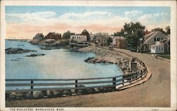 The Boulevard Marblehead, MA Postcard Postcard Postcard