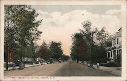 Main Street Residential Section Nashua, NH Postcard Postcard Postcard