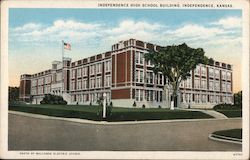 Independence High School Building Kansas Postcard Postcard Postcard