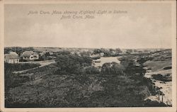 North Truro, showing Highland Light in Distance Massachusetts Postcard Postcard Postcard