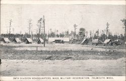 26th Division Headquarters, Mass. Military Reservation Falmouth, MA Postcard Postcard Postcard