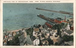 Bird's-Eye View from Pilgrim Memorial Monument Provincetown, MA Postcard Postcard Postcard