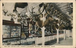 Bar and Center View, Albert's Buckhorn Saloon San Antonio, TX Postcard Postcard Postcard