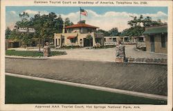 Oaklawn Tourist Court on Broadway of America Hot Springs, AR Postcard Postcard Postcard