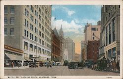 Main Street Looking South Hartford, CT Postcard Postcard Postcard