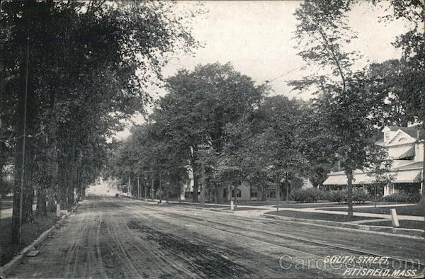 South Street Pittsfield, MA Postcard