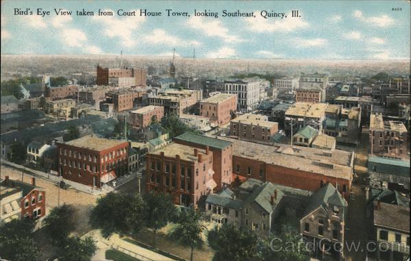 Bird's Eye View Taken From Court House Tower, Looking Southeast Quincy ...