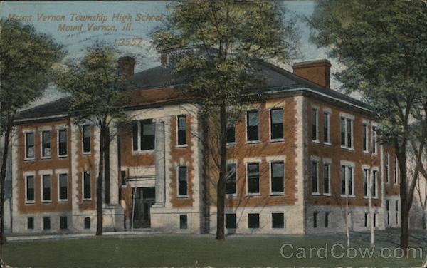 Mount Vernon Township High School Illinois Postcard