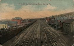 P.R.R. Yards, Looking East Derry, PA Postcard Postcard Postcard