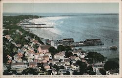 Birds Eye View of Provincetown Showing Pier Postcard