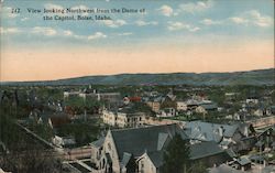 View looking Northwest from the Dome of the Capitol Boise, ID Postcard Postcard Postcard