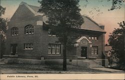 Public Library Building Postcard