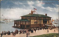 chicago yacht club house (grant park front) Illinois Postcard Postcard Postcard