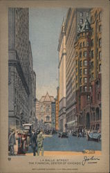 La Salle Street, The Financial Center of Chicago Postcard