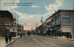 South Michigan Avenue, looking North from East 112th Street Roseland, IL Postcard Postcard Postcard