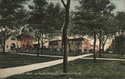 City Park and Main Street Postcard