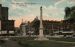 Corner Main and Jefferson Streets Postcard