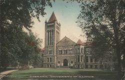 Library, University of Illinois Postcard