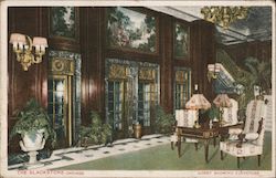 The Blackstone Lobby Showing Elevators Postcard