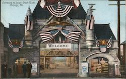 Entrance to Union Stock Yards Postcard