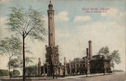 Water Works, Foot of Chicago Avenue Postcard