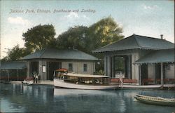 Boathouse and Landing, Jackson Park Chicago, IL Postcard Postcard Postcard