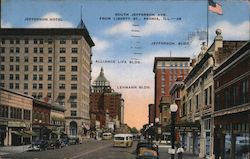 South Jefferson Ave. from Liberty St., Peoria, Ill. Illinois Postcard Postcard Postcard