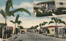 Willow Trailer Park, Long Beach, California Postcard Postcard Postcard