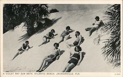 A Violet Ray Sun Bath at Atlantic Beach Postcard