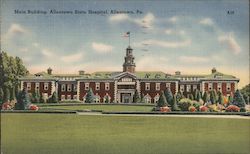 Main Building, Allentown State Hospital Pennsylvania Postcard Postcard Postcard