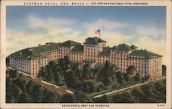 Eastman Hotel and Baths. Hot Springs National Park, Arkansas Postcard Postcard Postcard