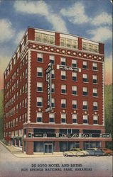 De Soto Hotel and Baths. Hot Springs National Park, Arkansas Postcard