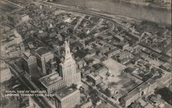 Aerial view of Hartford looking toward Conn. River Postcard