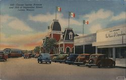 Corner Juarez Avenue and 16th of September Street, Juarez, Mexico Postcard