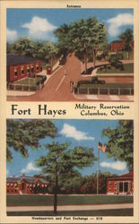 Fort Hays Military Reservation. Columbus, Ohio Postcard