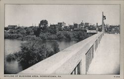 Skyline of business area, Norristown, PA. Postcard