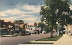 Business District, Wyoming Avenue Forty Fort, PA Postcard Postcard Postcard