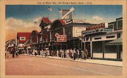 View of White Way, Old Orchard Beach, Maine Postcard