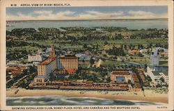 Aerial View of Miami Beach Postcard