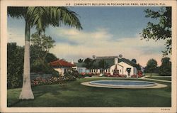 Community building in Pocahontas Park, Vero Beach, Fla. Postcard