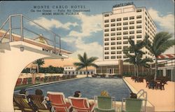 Monte Carlo Hotel Miami Beach, Florida. On the ocean. Fully air conditioned Postcard Postcard Postcard